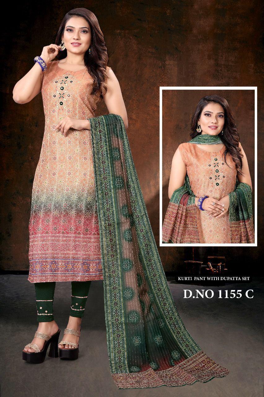 Heavy Sanderi Silk With Digital Print Suit Anant Tex Exports Private Limited