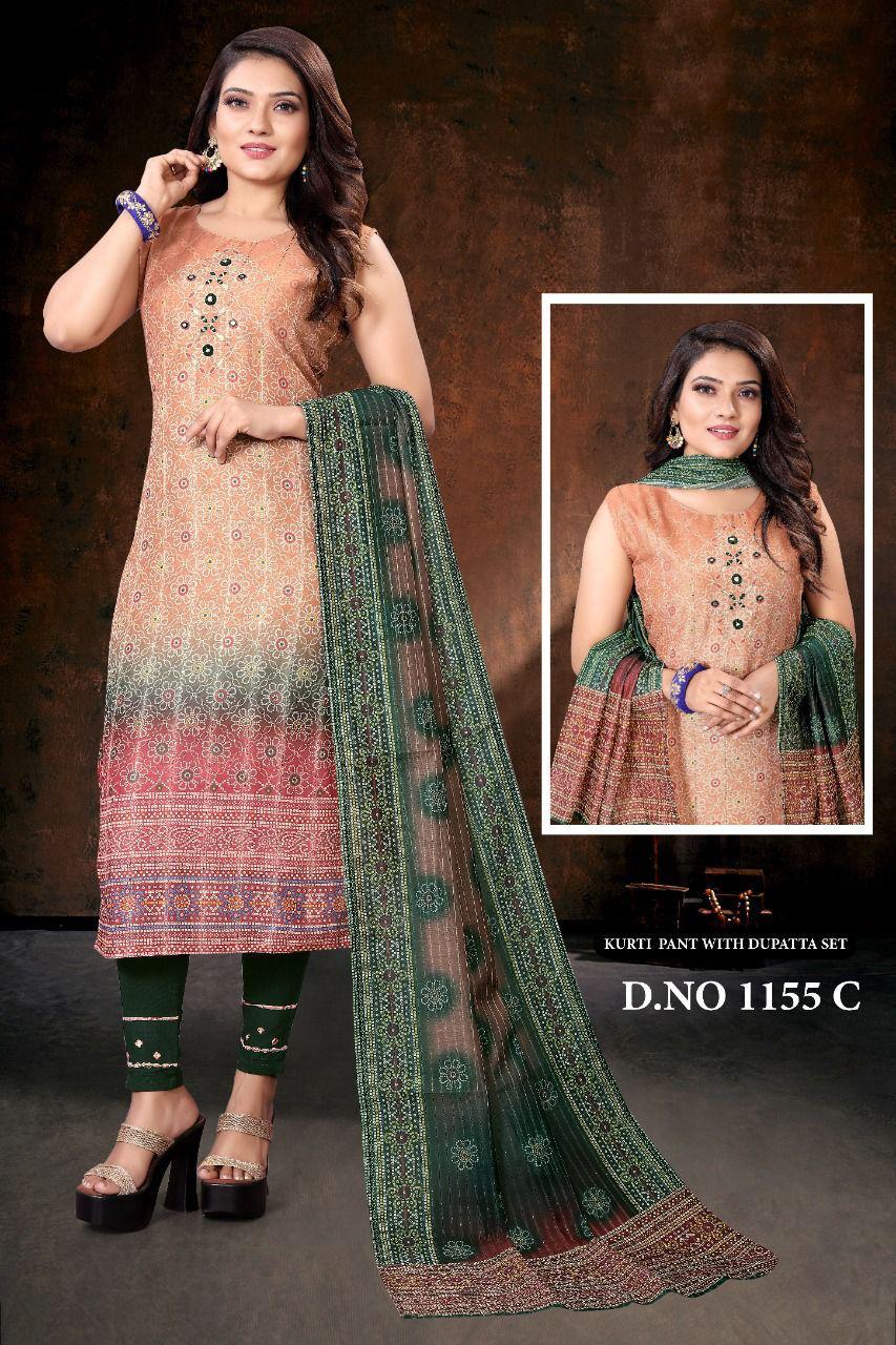 Heavy Sanderi Silk With Digital Print Suit Anant Tex Exports Private Limited