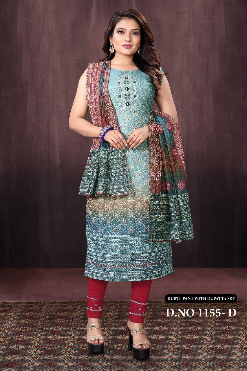 Heavy Sanderi Silk With Digital Print Suit Anant Tex Exports Private Limited