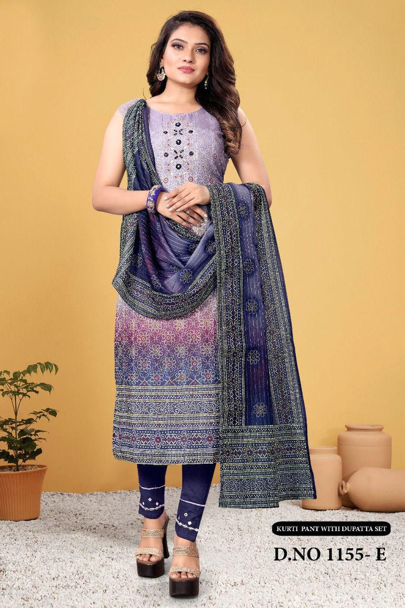 Heavy Sanderi Silk With Digital Print Suit Anant Tex Exports Private Limited