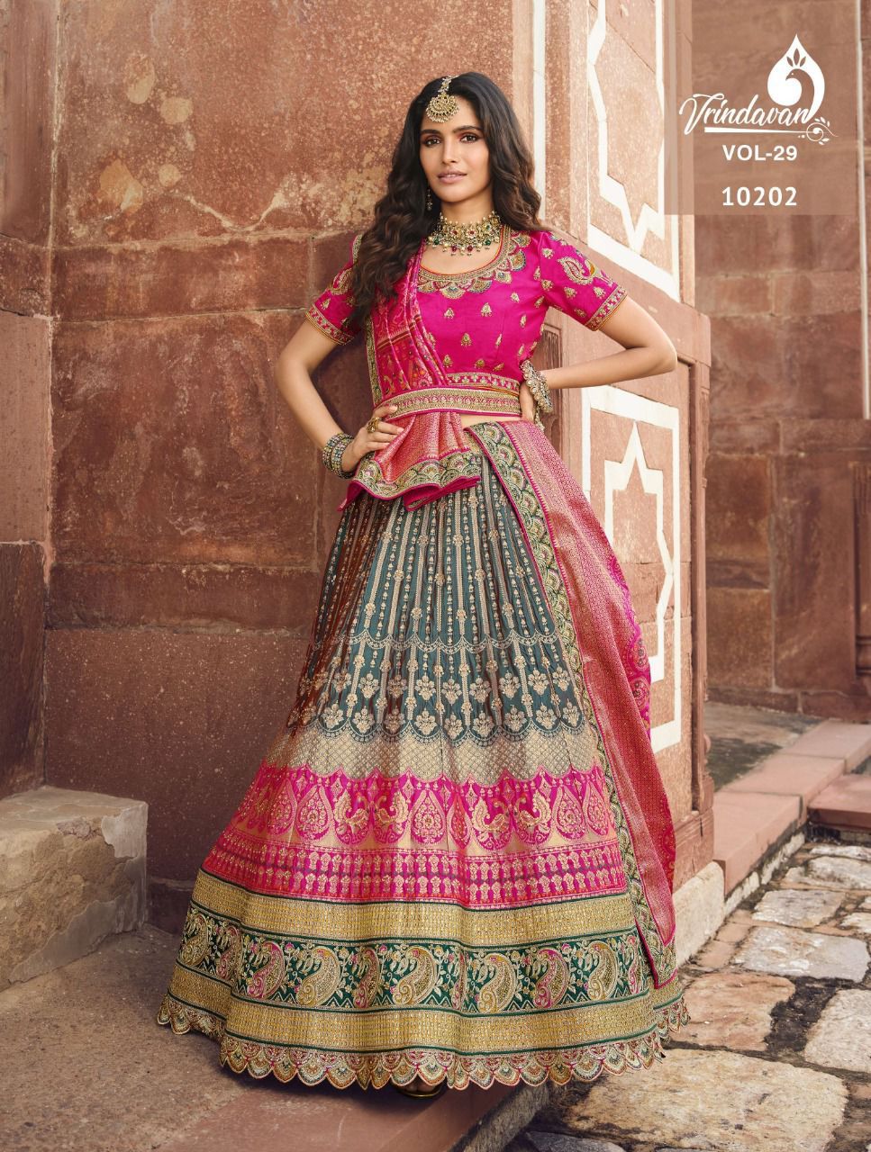 VRINDAVAN VOL:-29 10196 SERIES DESIGNER LEHENGA Anant Tex Exports Private Limited