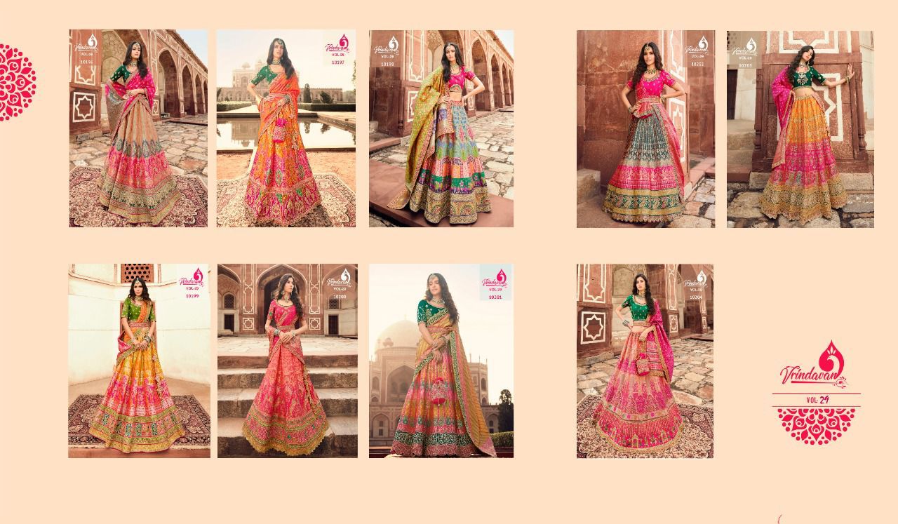 VRINDAVAN VOL:-29 10196 SERIES DESIGNER LEHENGA Anant Tex Exports Private Limited
