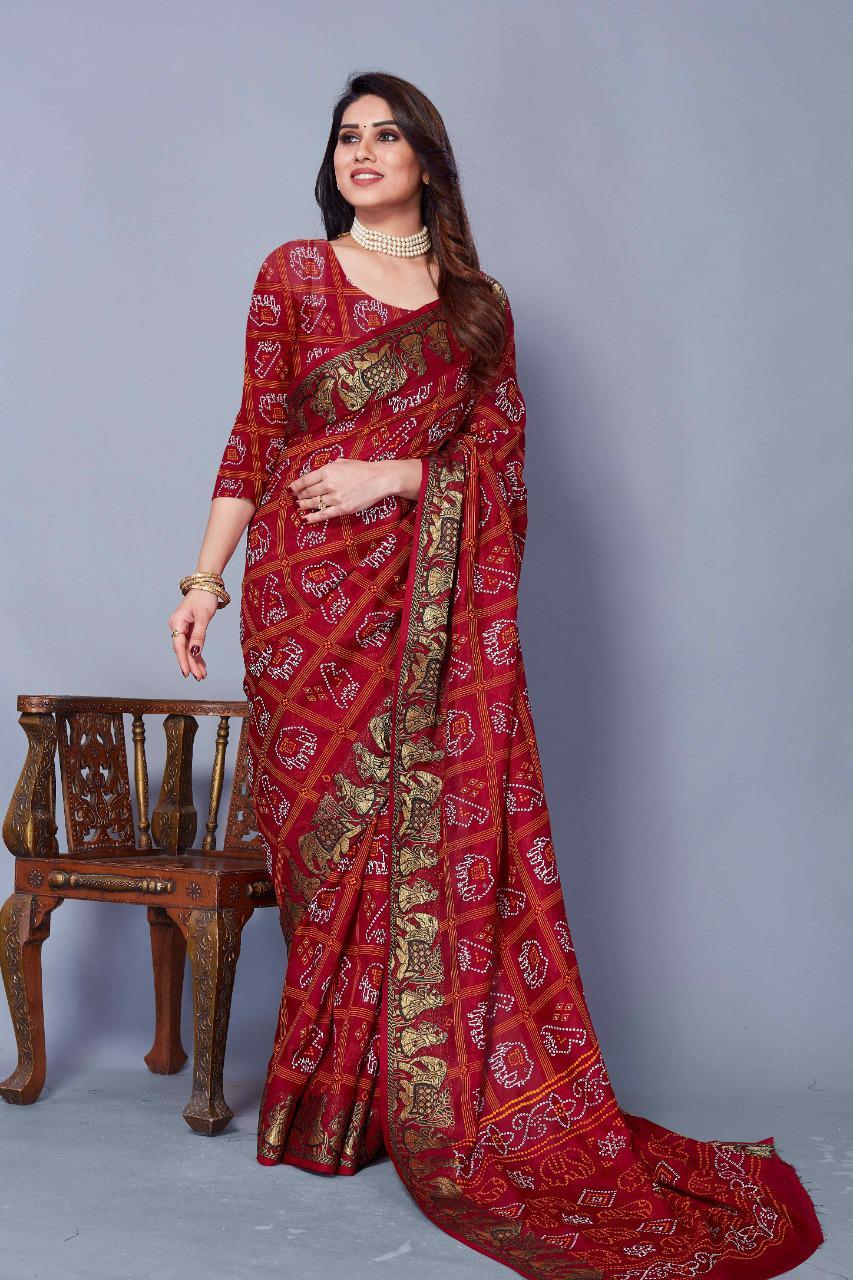 Patola Style Bandhani Saree Anant Tex Exports Private Limited