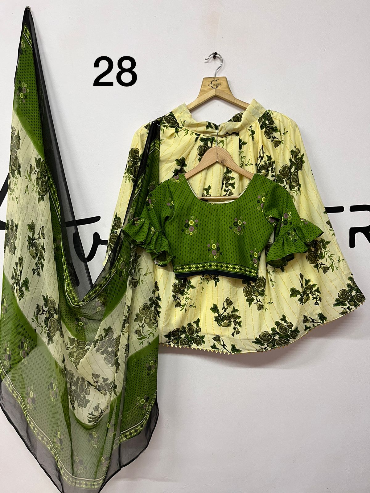 Multicolor Mill Print Kids Lehenga Choli Anant Tex Exports Private Limited