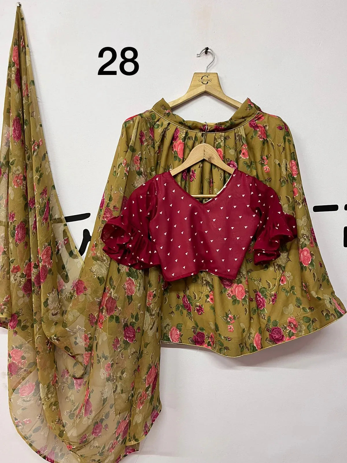 Multicolor Mill Print Kids Lehenga Choli Anant Tex Exports Private Limited
