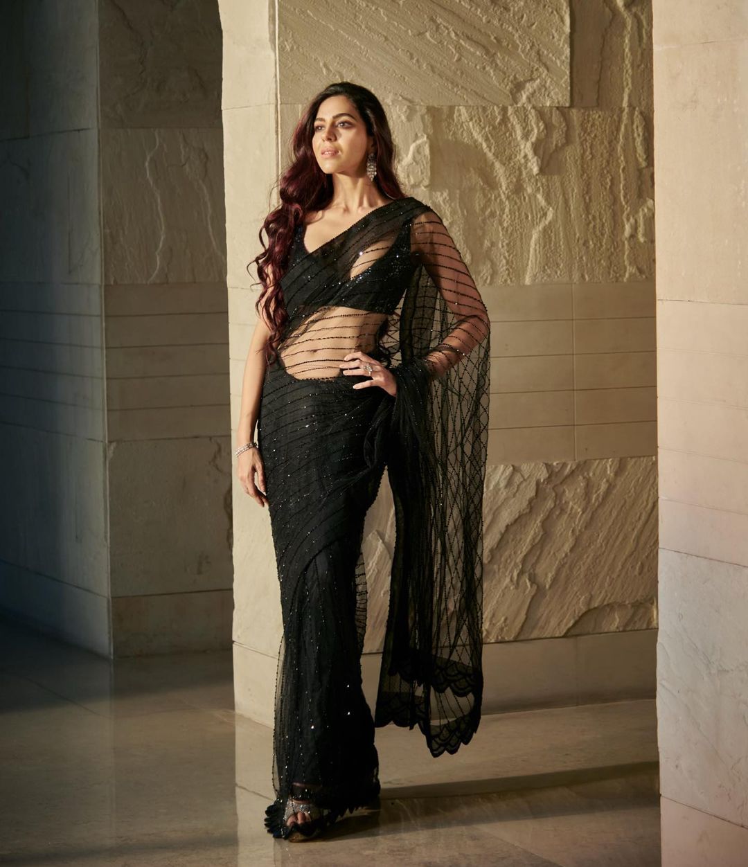 Georgette With Heavy Sequence Design Saree Anant Tex Exports Private Limited