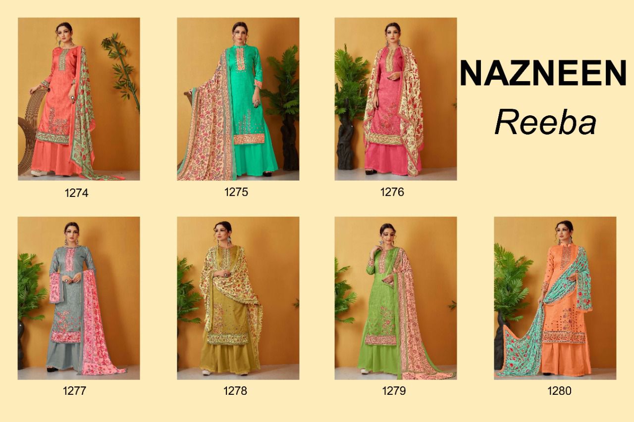 NAZNEEN REEBA 1274 SERIES  DIGITAL PRINT SUIT Anant Tex Exports Private Limited