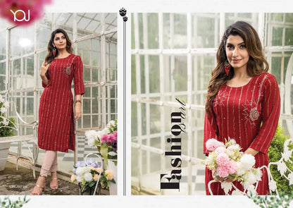 Sargam 5 Fancy Viscose Rayon Kurti With Pant Anant Tex Exports Private Limited