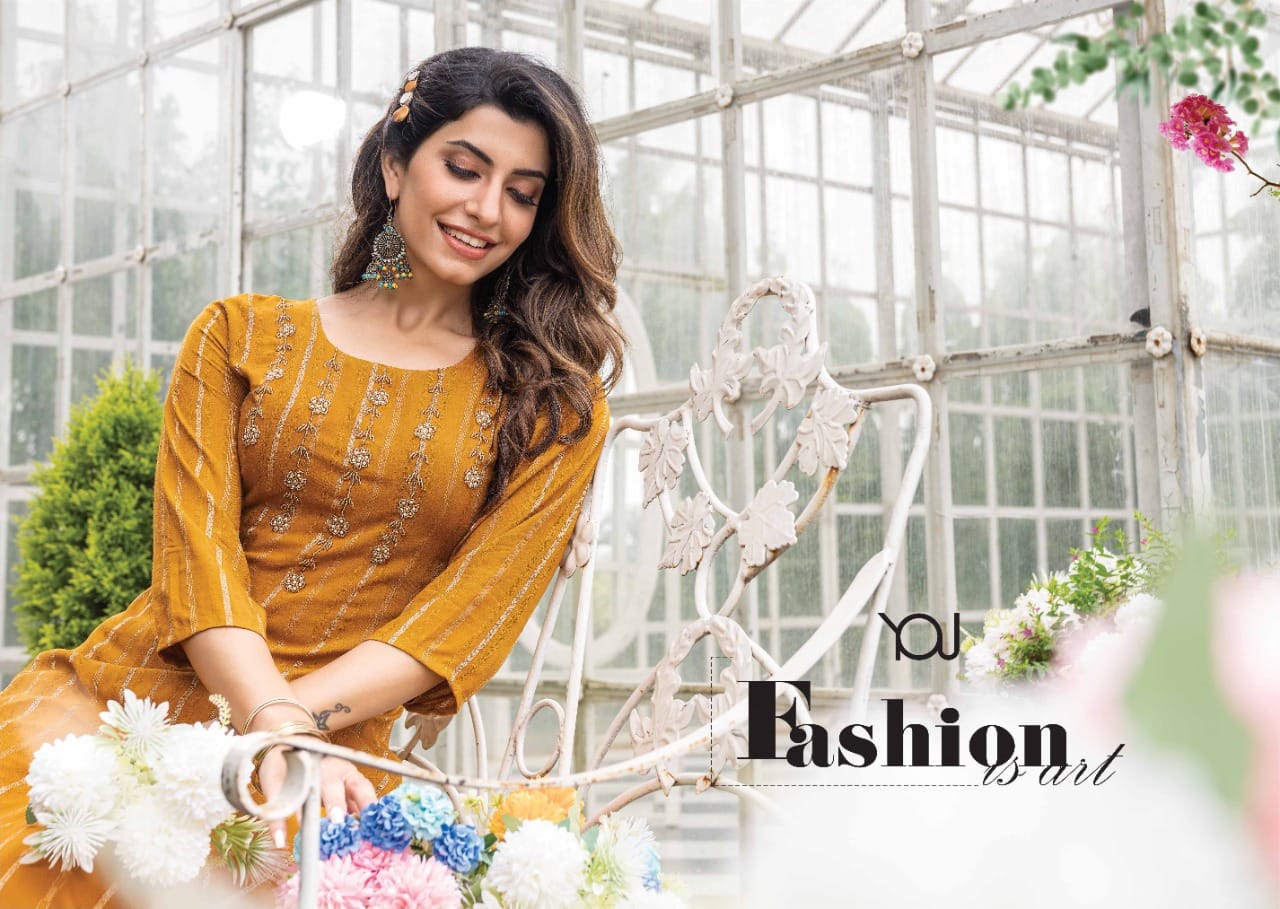 Sargam 5 Fancy Viscose Rayon Kurti With Pant Anant Tex Exports Private Limited