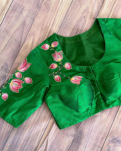 Party Wear Designer Khatli Handwork Blouse Anant Tex Exports Private Limited