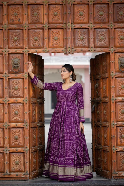 Bandhej Print Gown Anant Tex Exports Private Limited