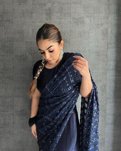 EMBROIDERED SEQUINS SAREE Anant Tex Exports Private Limited