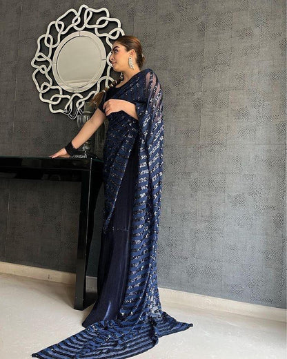 EMBROIDERED SEQUINS SAREE Anant Tex Exports Private Limited