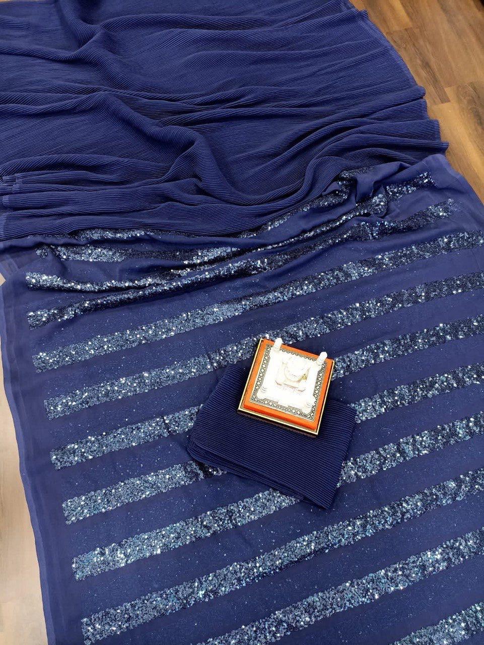 EMBROIDERED SEQUINS SAREE Anant Tex Exports Private Limited