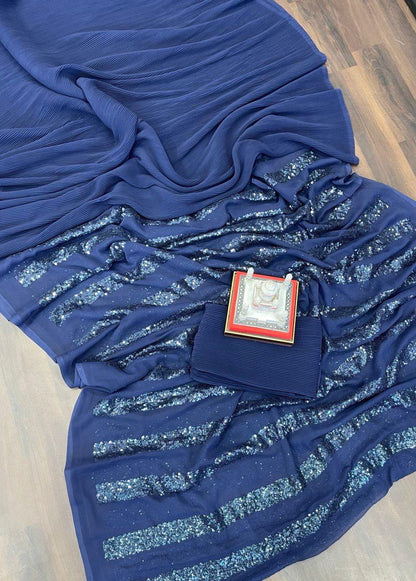 EMBROIDERED SEQUINS SAREE Anant Tex Exports Private Limited