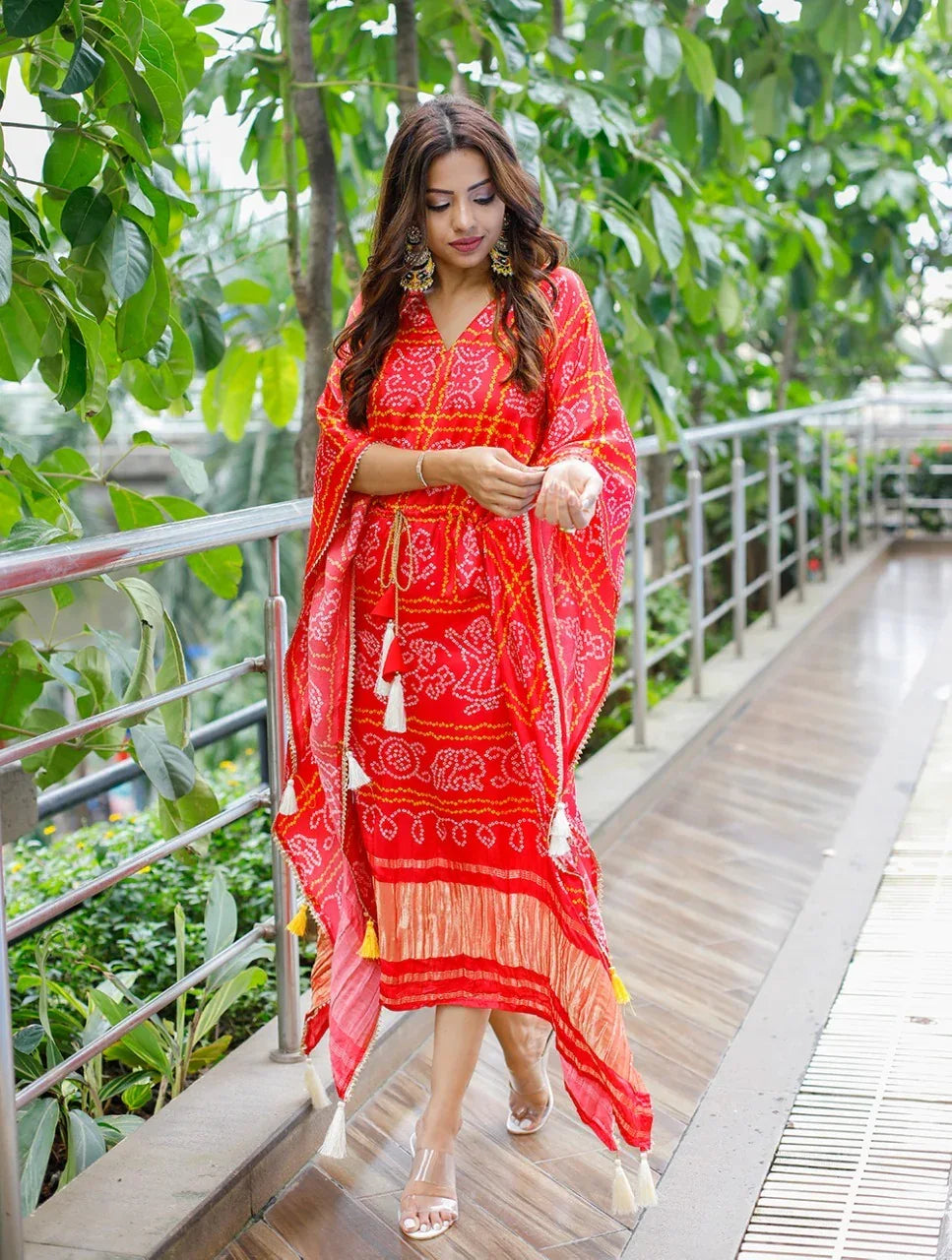 Kaftan Bandhej Digital Print Kurti Anant Tex Exports Private Limited