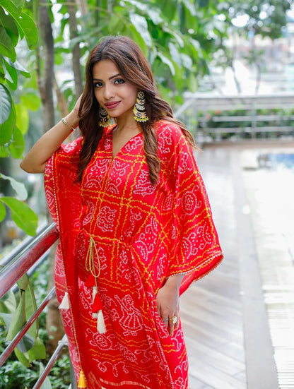 Kaftan Bandhej Digital Print Kurti Anant Tex Exports Private Limited