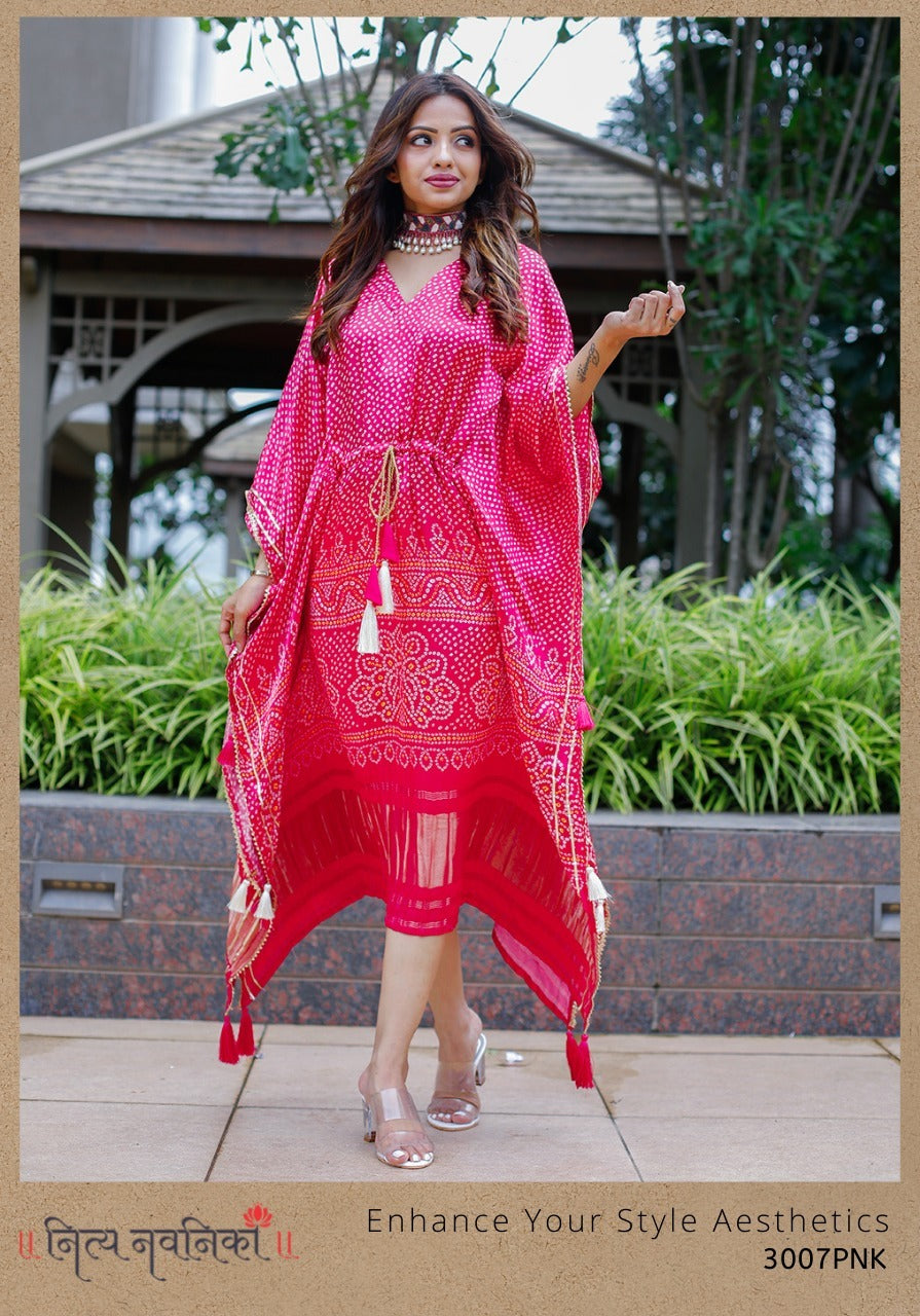 Kaftan Bandhej Digital Print Kurti Anant Tex Exports Private Limited