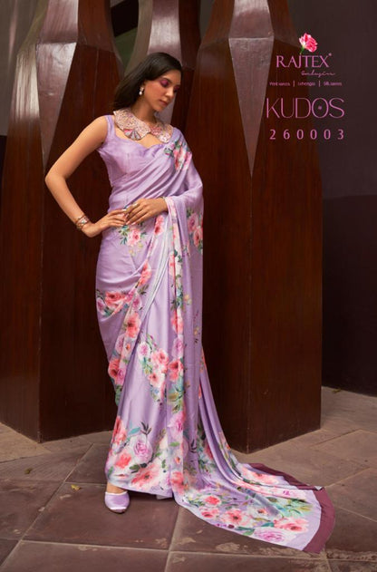Rajtex Kudos Satin Crape With Digital Print Saree Anant Tex Exports Private Limited