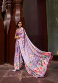 Rajtex Kudos Satin Crape With Digital Print Saree Anant Tex Exports Private Limited