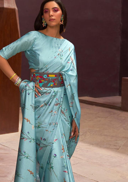 Rajtex Kudos Satin Crape With Digital Print Saree Anant Tex Exports Private Limited