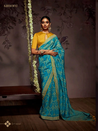 Kimora Radha Soft Brasso With Organza Saree Anant Tex Exports Private Limited