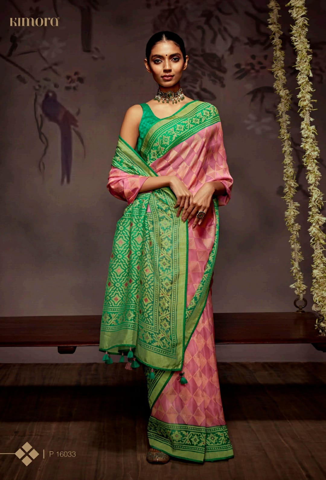 Kimora Radha Soft Brasso With Organza Saree Anant Tex Exports Private Limited