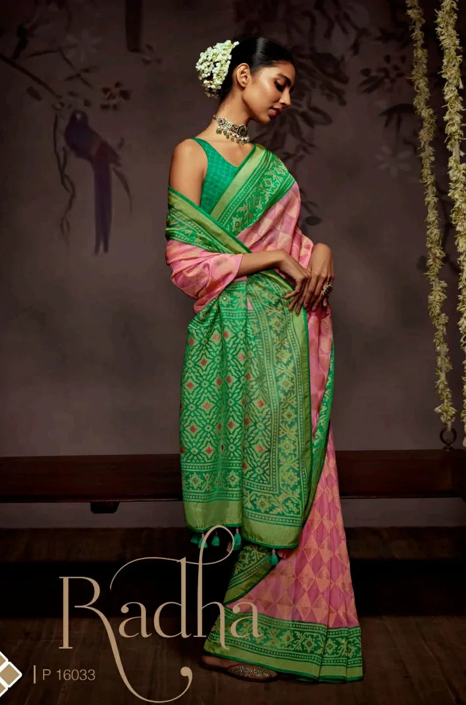 Kimora Radha Soft Brasso With Organza Saree Anant Tex Exports Private Limited
