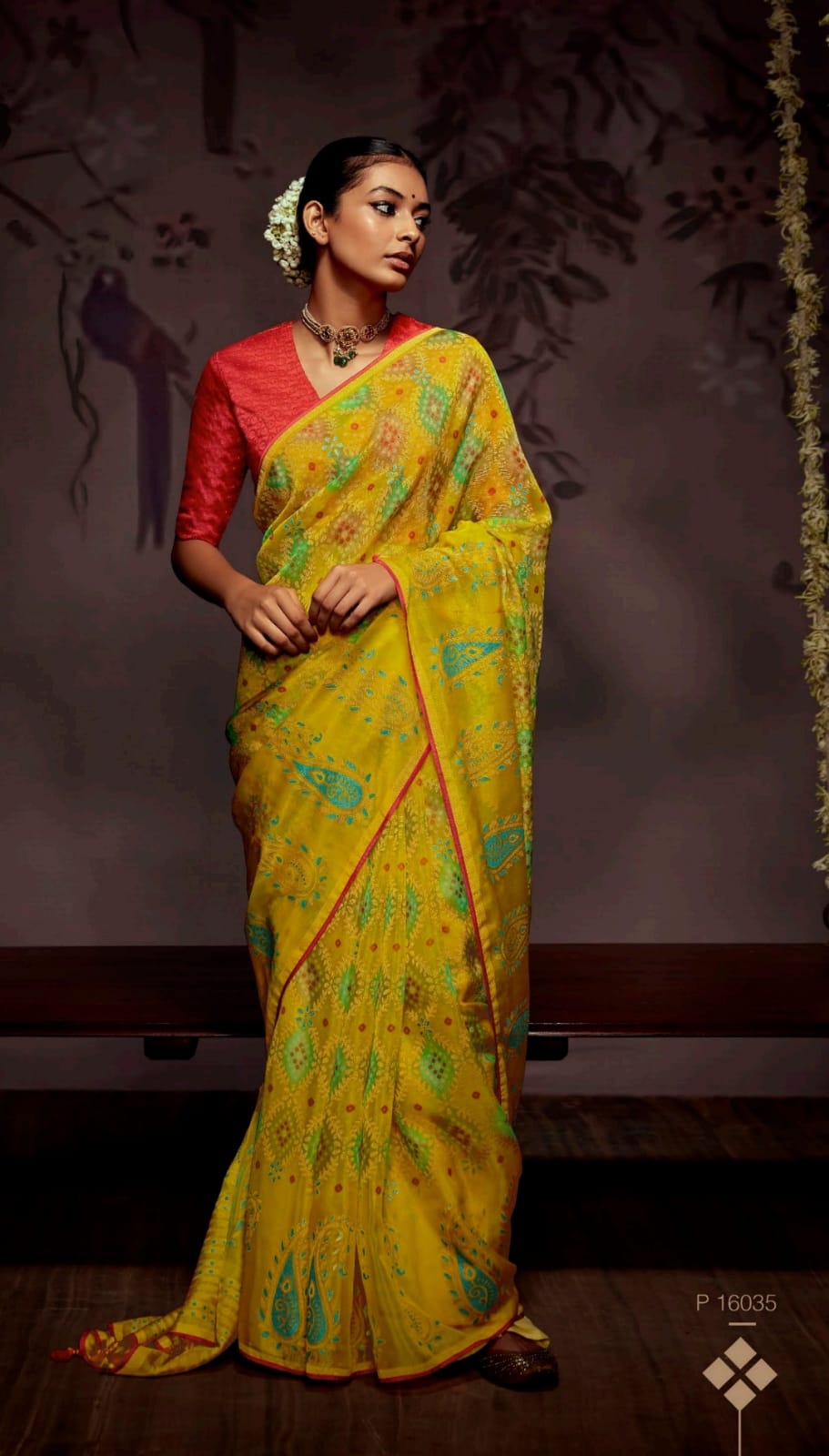 Kimora Radha Soft Brasso With Organza Saree Anant Tex Exports Private Limited