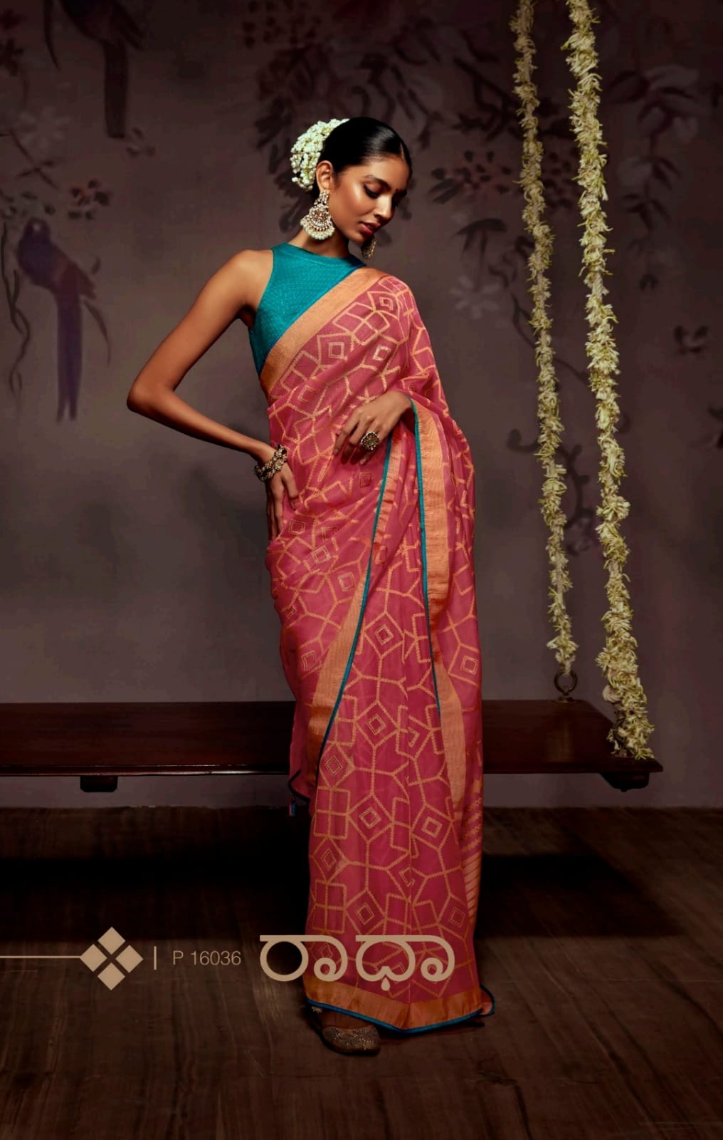 Kimora Radha Soft Brasso With Organza Saree Anant Tex Exports Private Limited