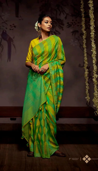 Kimora Radha Soft Brasso With Organza Saree Anant Tex Exports Private Limited
