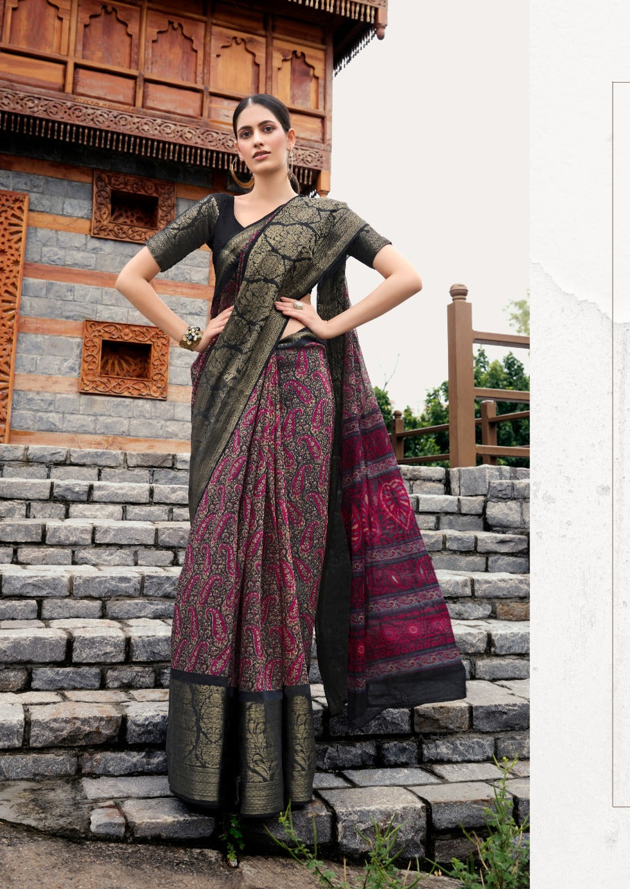 RajYog Meera S.r Soft Linen Saree Anant Tex Exports Private Limited