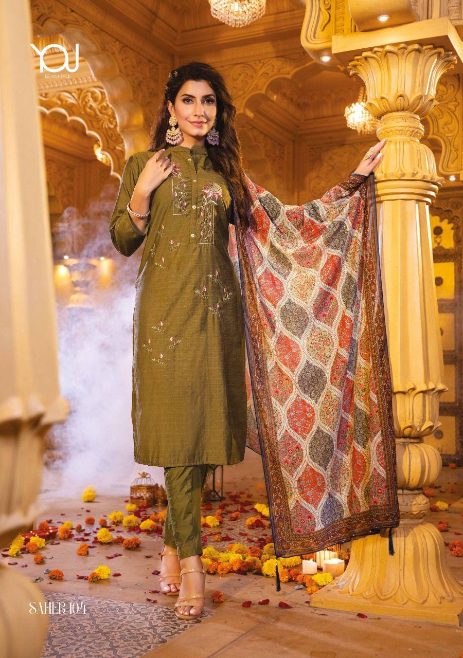 Wanna Saher Fancy Viscose Kurti With Pant &amp; Digital Dupatta Collection Anant Tex Exports Private Limited