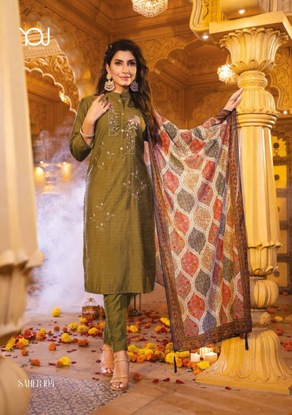 Wanna Saher Fancy Viscose Kurti With Pant &amp; Digital Dupatta Collection Anant Tex Exports Private Limited