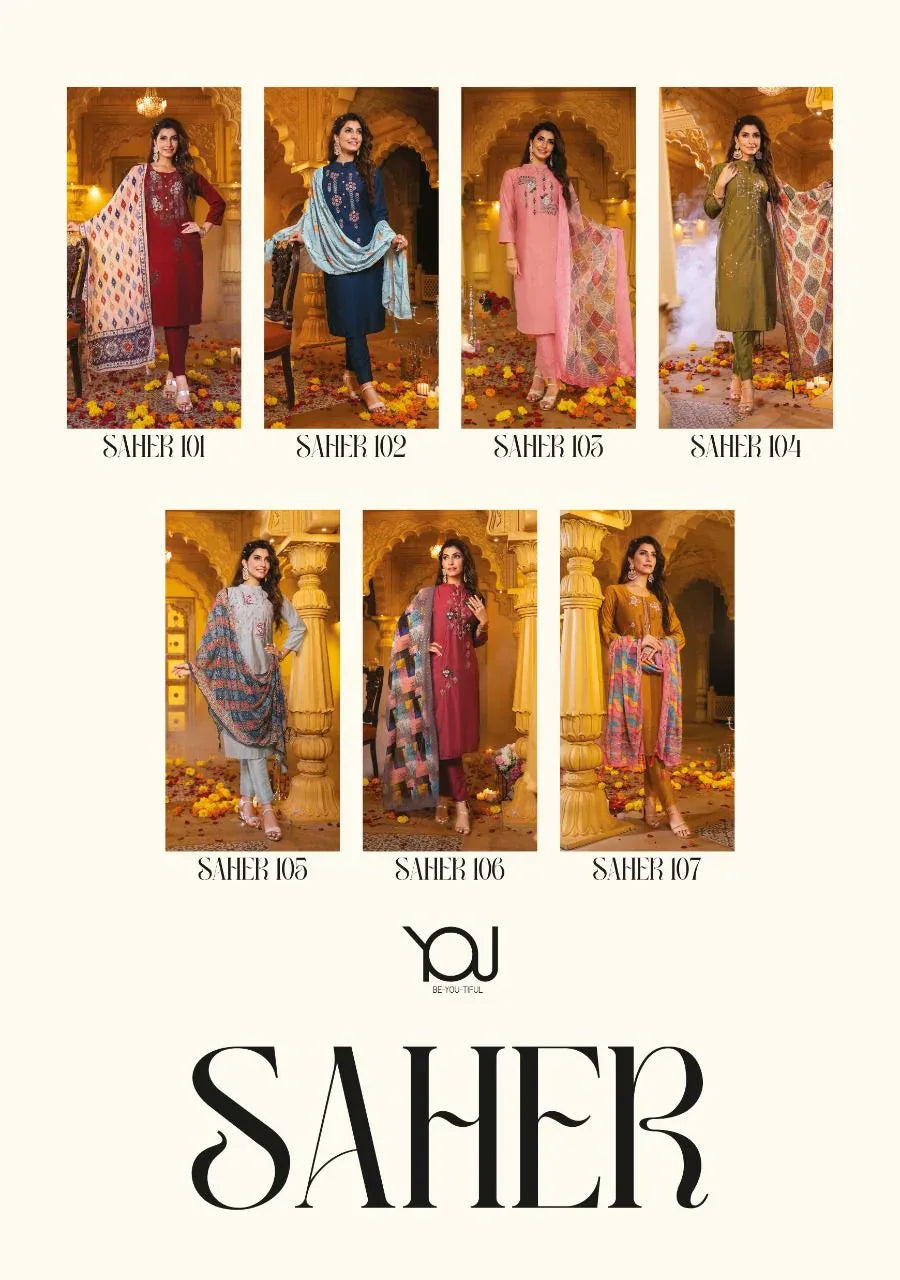 Wanna Saher Fancy Viscose Kurti With Pant &amp; Digital Dupatta Collection Anant Tex Exports Private Limited