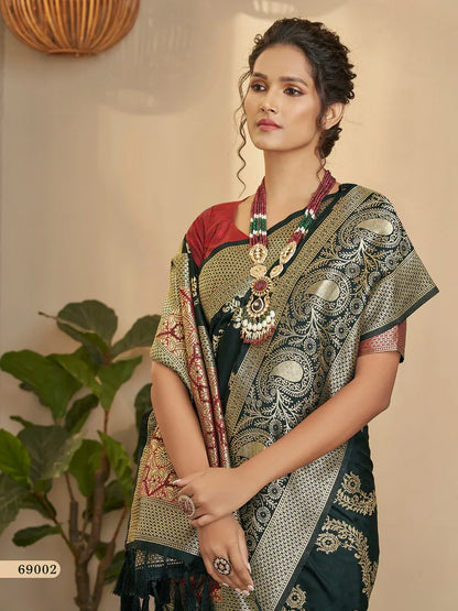 RajPath Maharani Soft silk with Leheriya Zari Weaving Saree Anant Tex Exports Private Limited