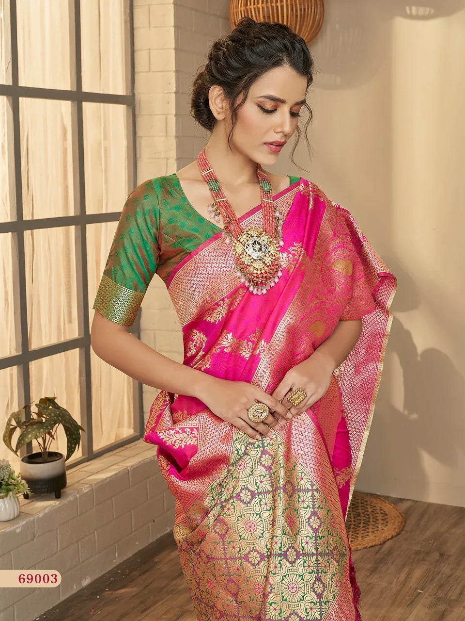 RajPath Maharani Soft silk with Leheriya Zari Weaving Saree Anant Tex Exports Private Limited