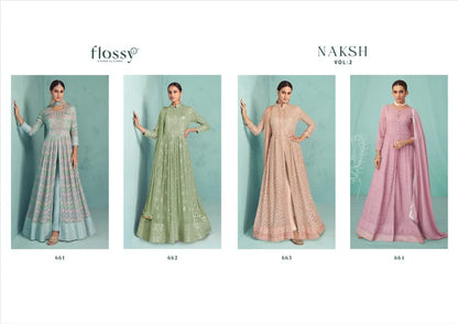 Naksh vol 3 661 Series Gerogette Suit Anant Tex Exports Private Limited