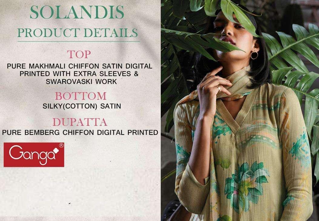 Ganga Solandis Pure Makhmali Satin Digital Printed Designer Suits Anant Tex Exports Private Limited