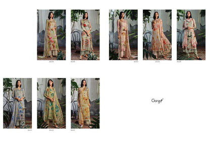 Ganga Solandis Pure Makhmali Satin Digital Printed Designer Suits Anant Tex Exports Private Limited