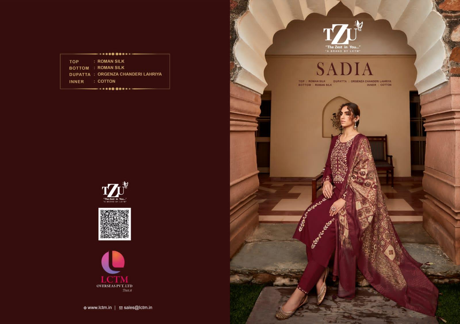 TZU SADIA ROMAN SILK SUIT Anant Tex Exports Private Limited