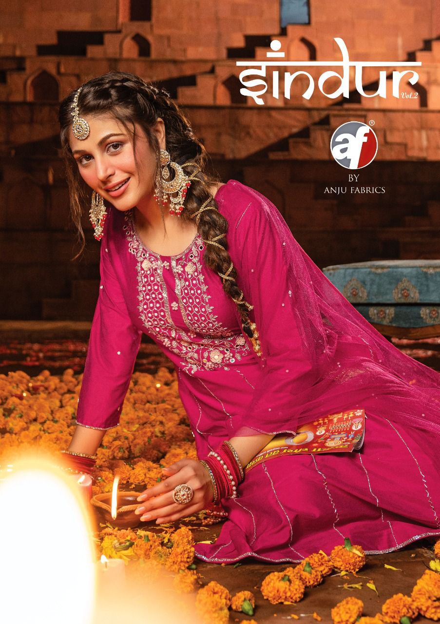 SINDUR VOL-2 KURTI PANT WITH DUPATTA Anant Tex Exports Private Limited