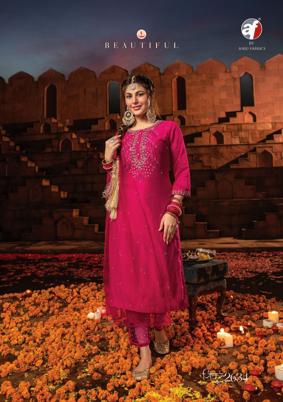 SINDUR VOL-2 KURTI PANT WITH DUPATTA Anant Tex Exports Private Limited