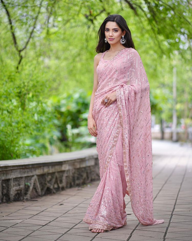 HEAVY GEORGETTE SEQUENCE SAREE Anant Tex Exports Private Limited