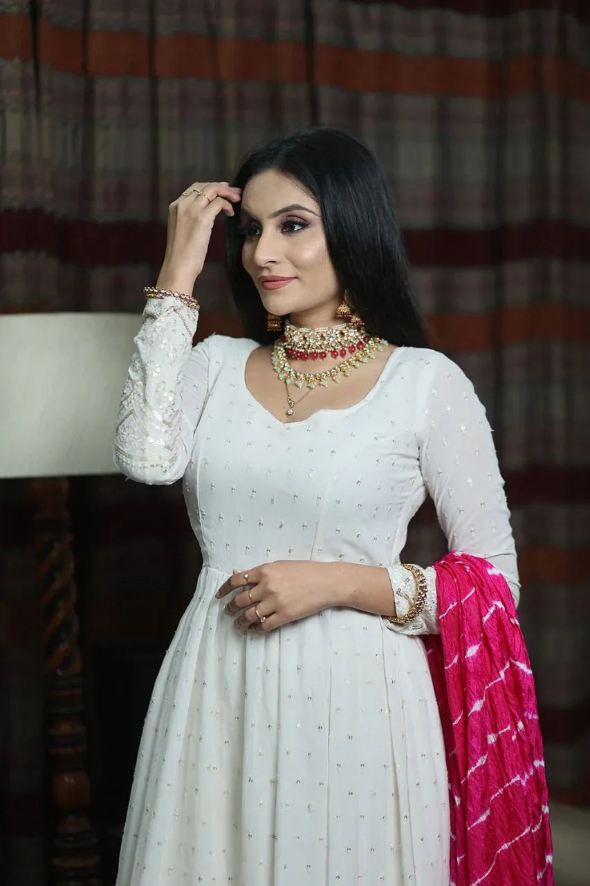 Lucknowi Chikankari Gown Collection Anant Tex Exports Private Limited