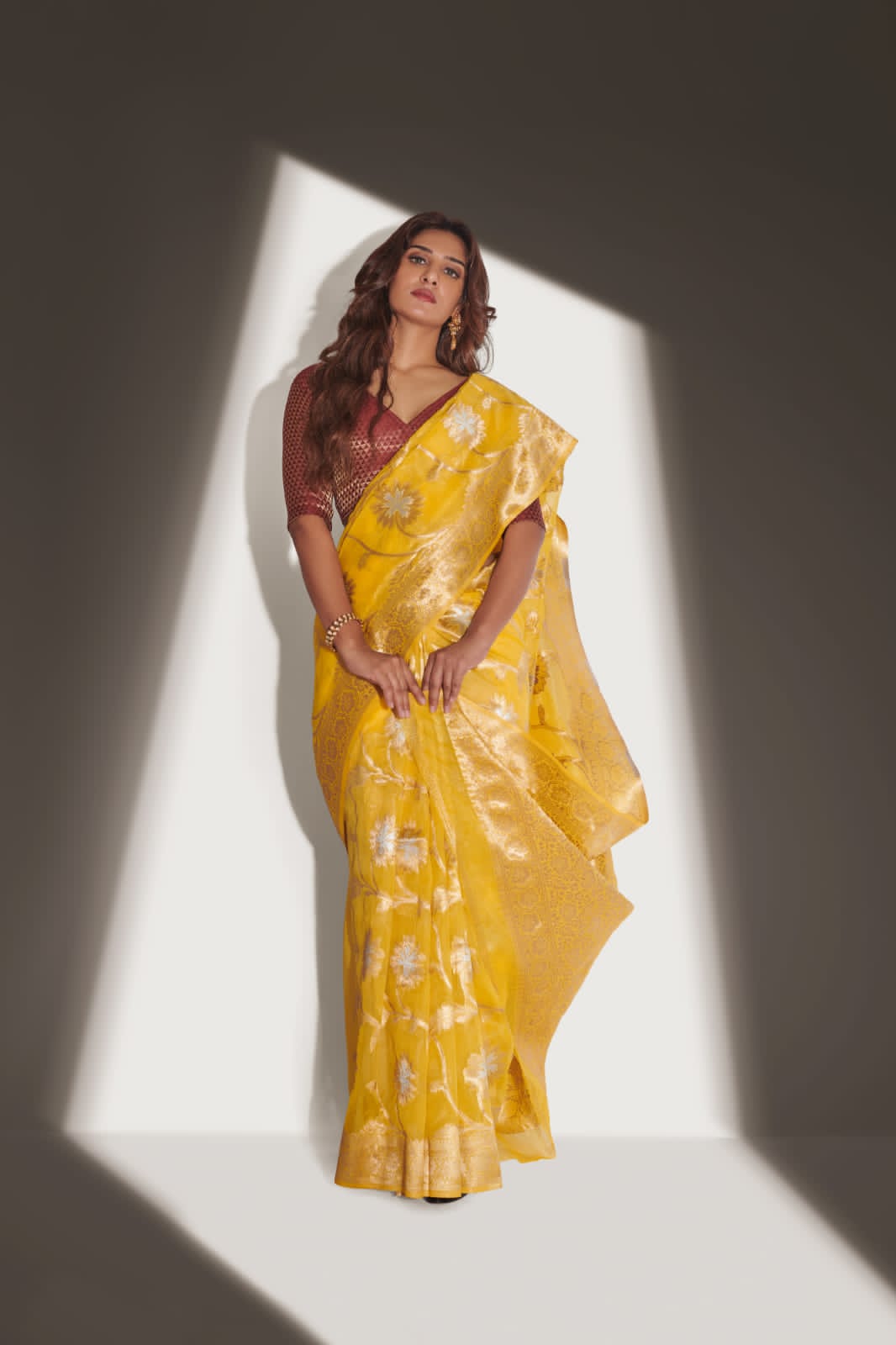 RajYog Alishya Silk Soft Banarasi Organza Saree Anant Tex Exports Private Limited