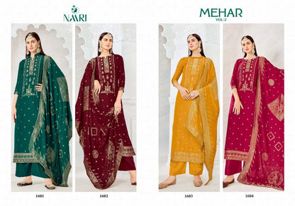 NAARI MEHAR VOL.2 PURE MUSLIN JACARD SUIT Anant Tex Exports Private Limited