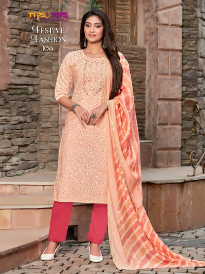 Festive Fashion Tips Tops Readymade Pant Style Suits Anant Tex Exports Private Limited