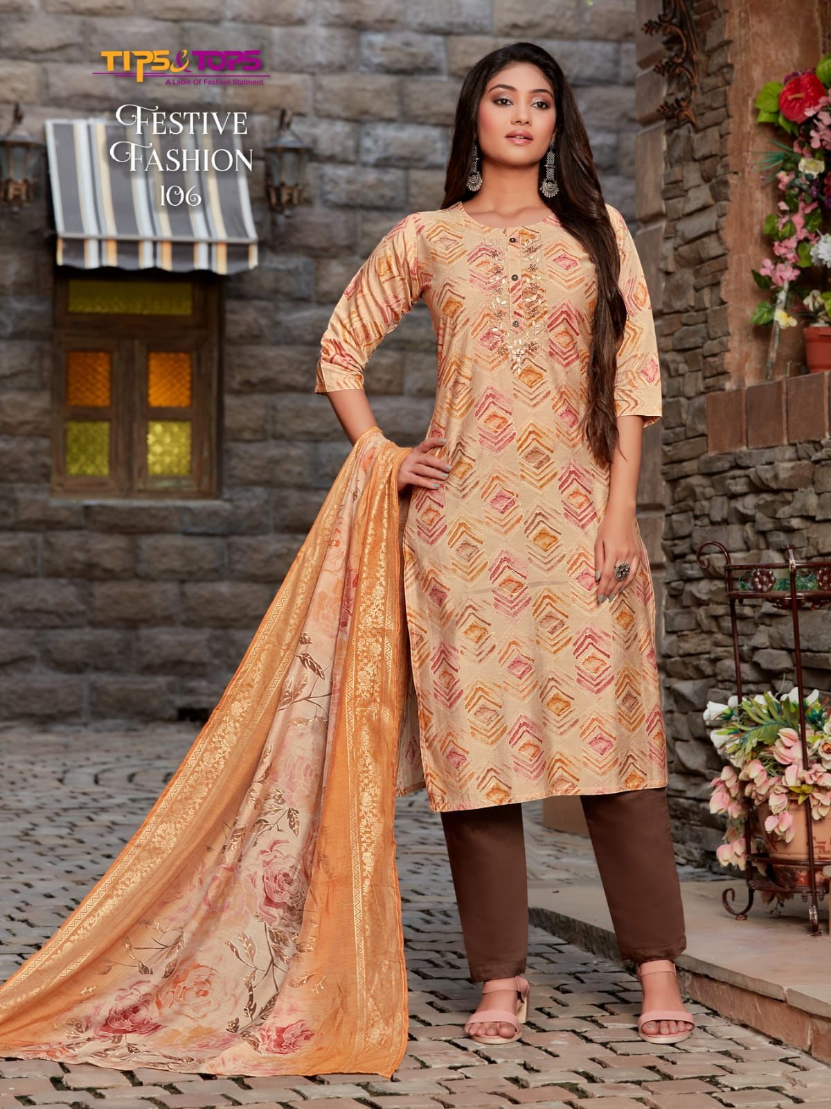 Festive Fashion Tips Tops Readymade Pant Style Suits Anant Tex Exports Private Limited