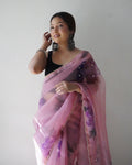 Aisha Organza Digital Print Saree Anant Tex Exports Private Limited